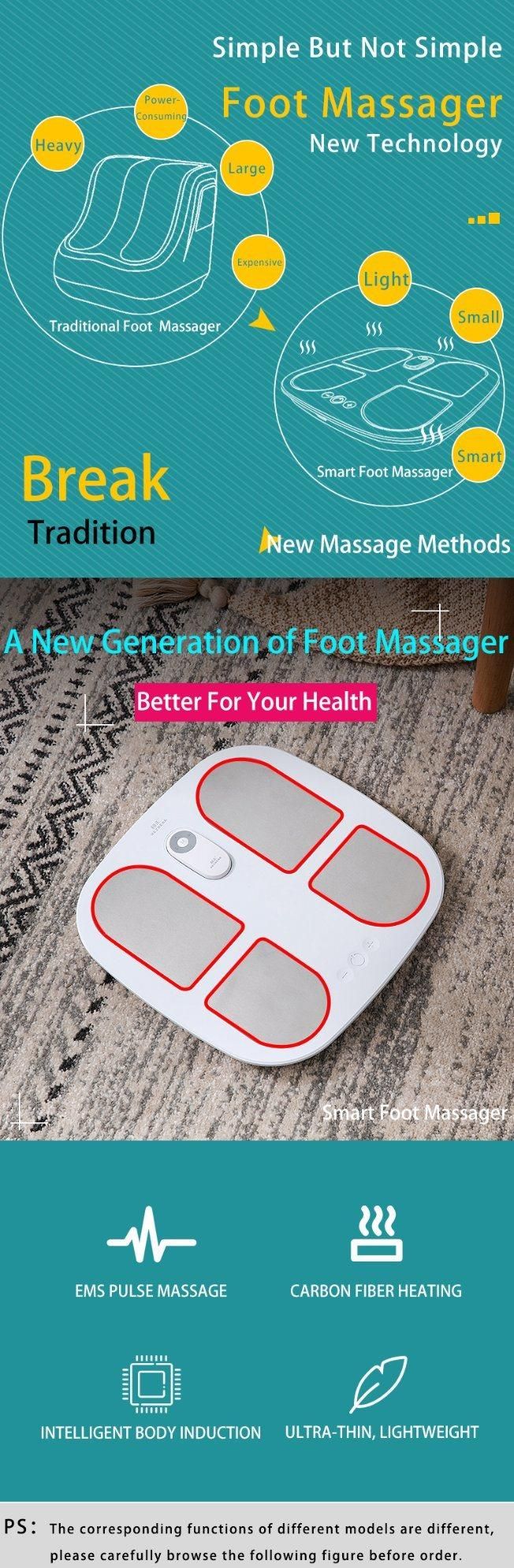 Hezheng Electric Pluse Foot Warmer Massage Mat Infrared Foot Massager with Heat