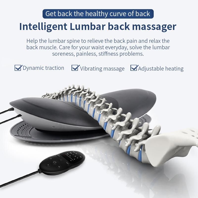 2022 New Men Women Heating Stretcher Lower Back Massager Waist Back Pain Relief Electric Lumbar Massager