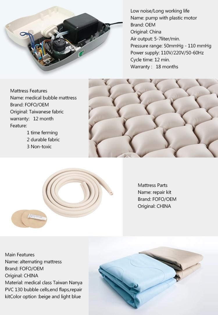 Anti Bedsore Alternating Pressure Medical Bubble Mattress