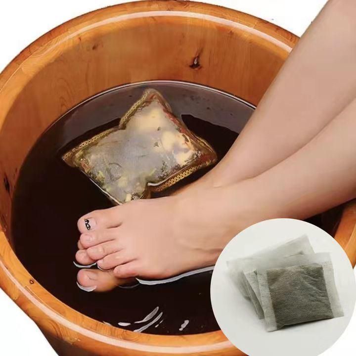 China manufacturer customize Logo safflower Mugwort leaf foot bath massager herb bag