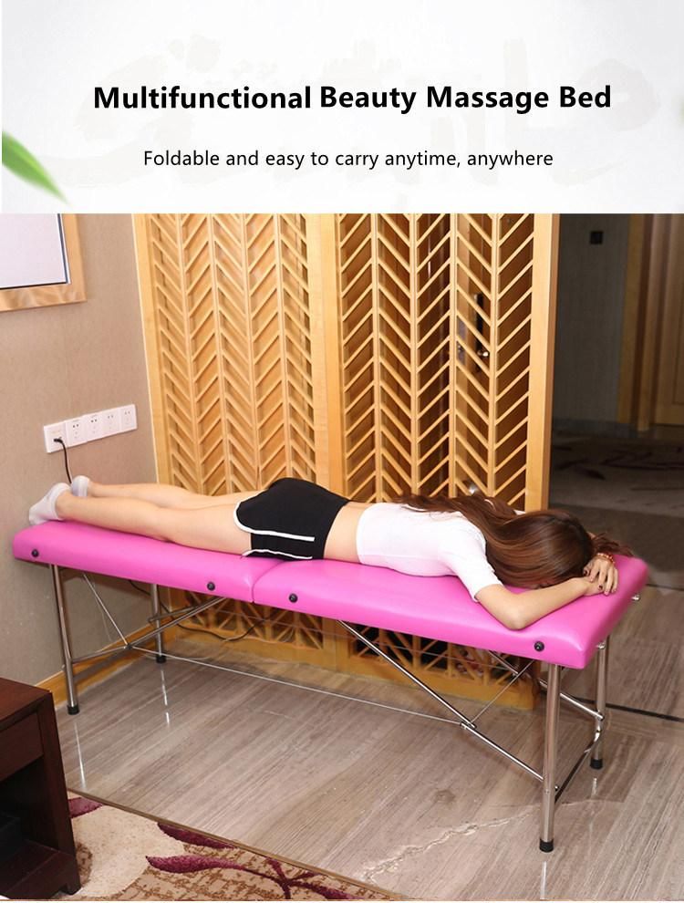 Synthetic Leather Beauty Massage Bed Folding Salon SPA Treatment Therapy