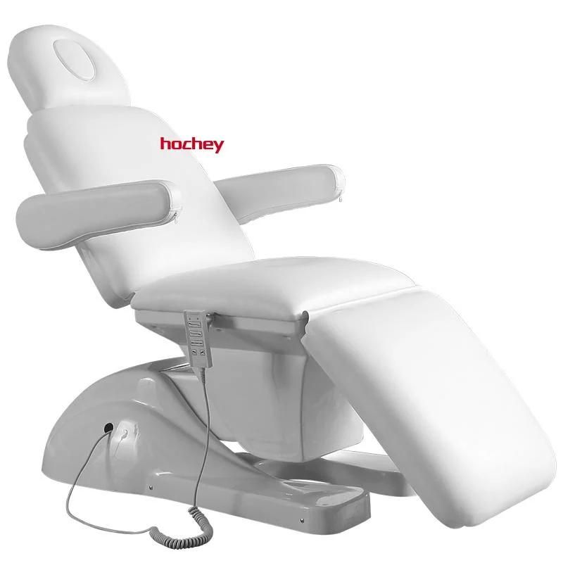 Hochey Medical Wholesale Price Facial Salon Chair Table Leather Electric with 4 Motors Massage Bed