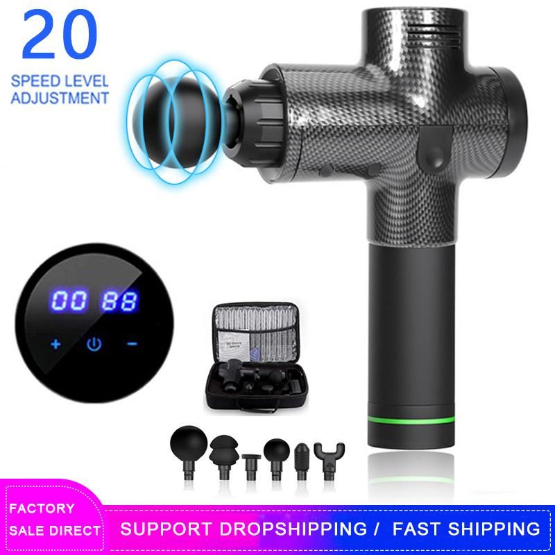 Handheld Body Massager Gun Factory Portable Cordless Lithium Battery High Torque Motor Deep Muscle Massage Gun with Low Noise