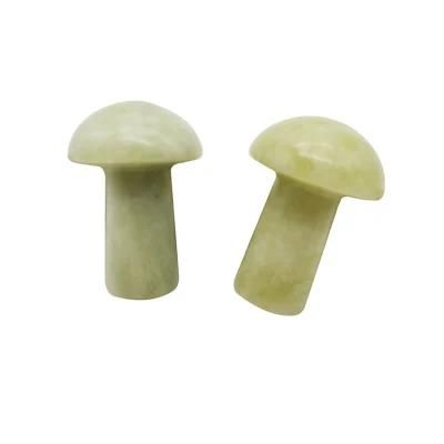 Xiuyan Jade Mushroom Shaped Massage Tool Lignt Green Face Massage Tool