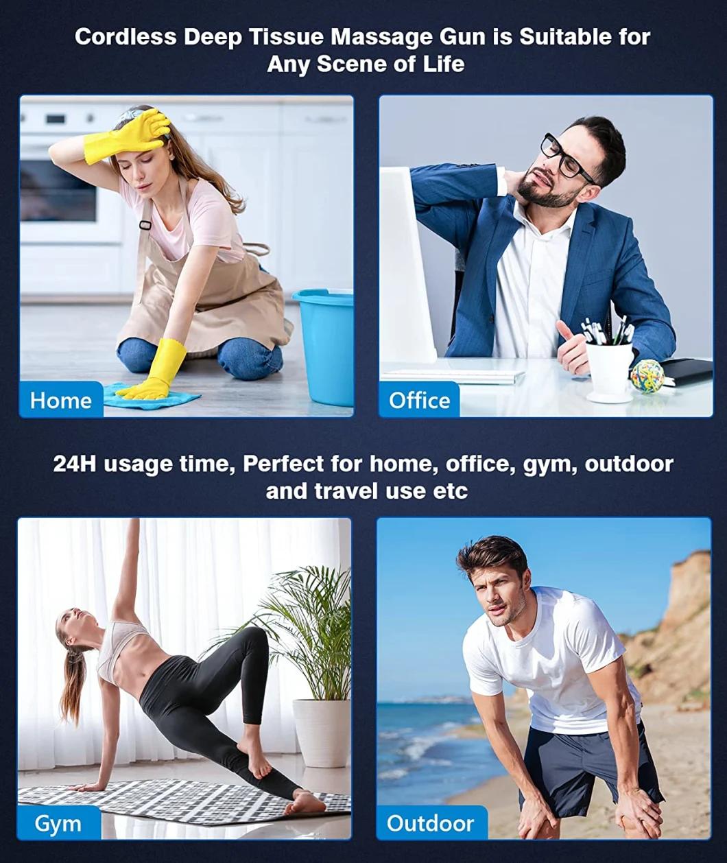 High Frequency Deep Tissue Massager Booster Muscle Body Muscle Relaxer Machine PRO Rotating Fascial Massage Gun