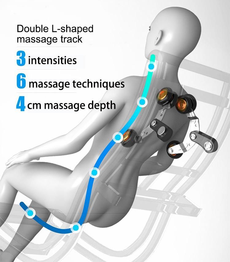 Electric Shiatsu 3D Zero Gravity Luxury SL Track Recliner Chair Massage Full Body Healthcare Massage Chair