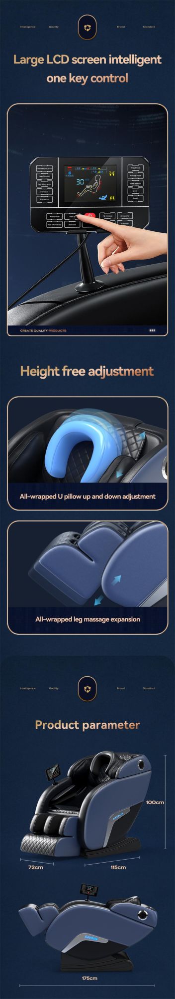 Sauron X1 2022 New Shiatsu Massage Chair Recliner with Zero Gravity Foot Roller Black