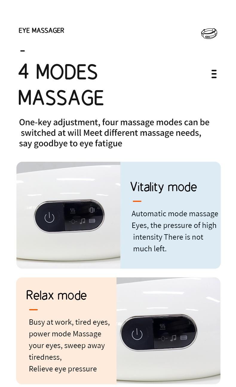 Foldable Wireless Music Graphene Heating Eye Massager