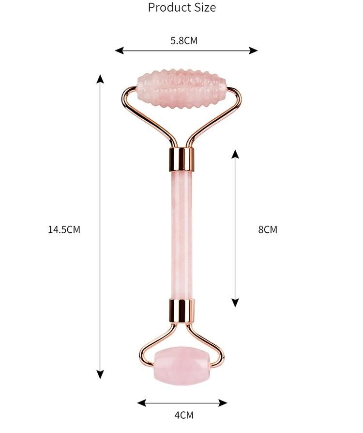 Best High Quality Private Label Facial Anti Aging Rose Quartz Pink Massage Jade Roller