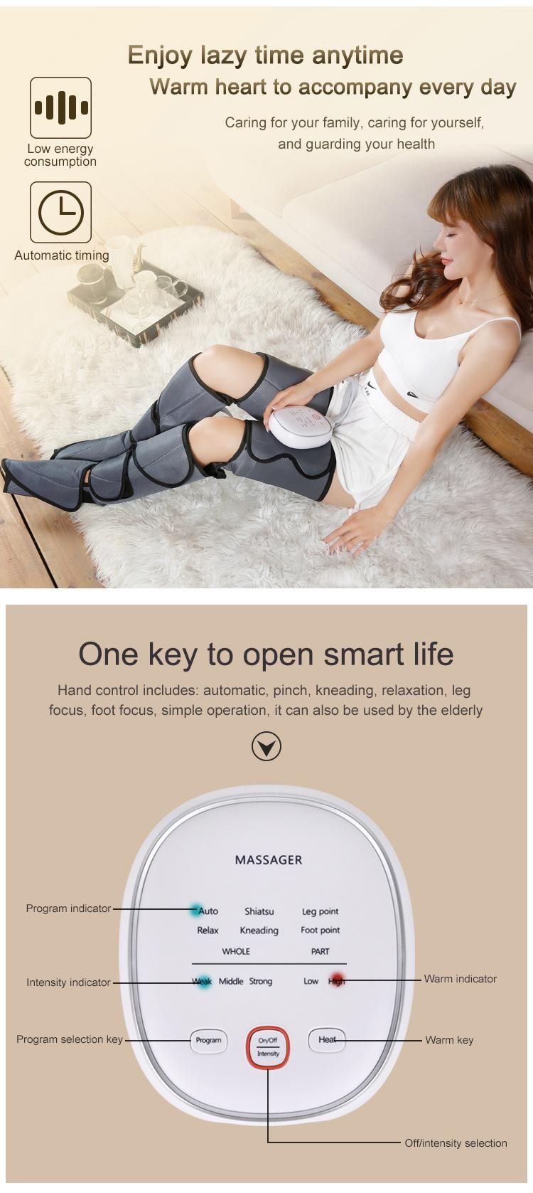 Factory Price Air Pressure Compression Sports Recovery Boots Leg Muscle Pain Therapy Massager