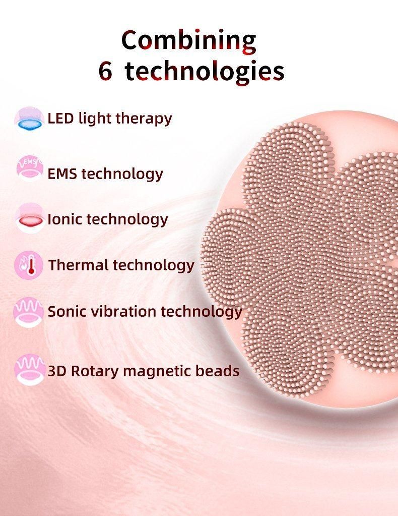 Beauty Massager Device Facial Care Silicone 3D Magnetic Vibration Face Lifting Anti-Wrinkle Firm Skin Points Massage