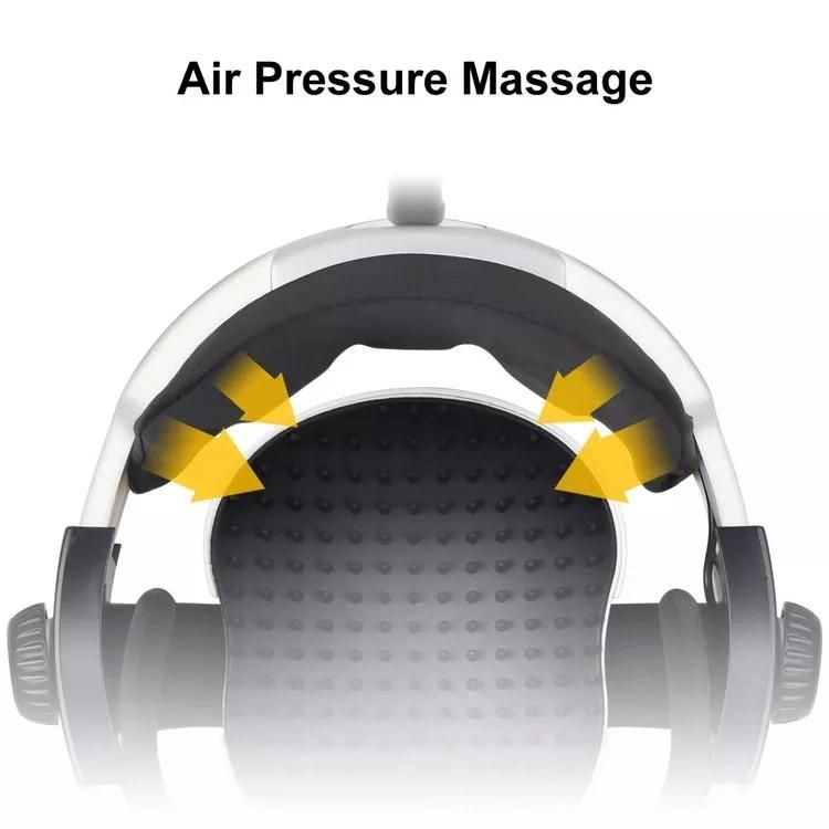 Automatic Air Pressure Head Massage Helmet Dual Vibrating Electric Head Massager