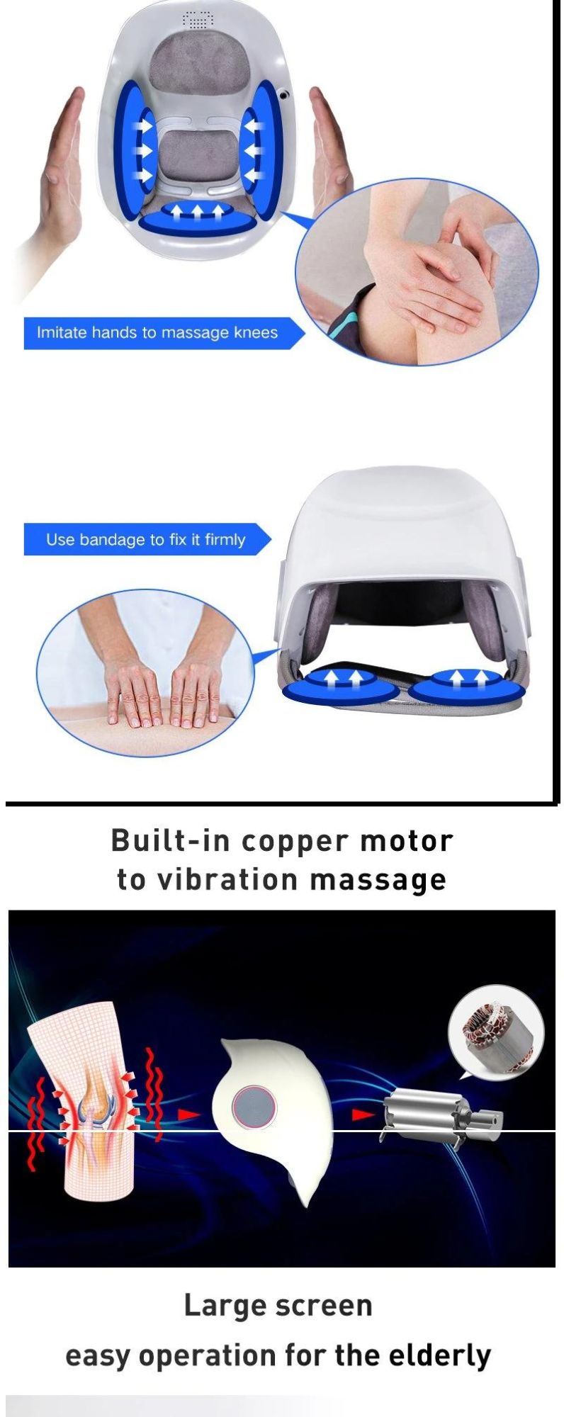 Hezhneg Smart Knee Massager Shiatsu Foot Massager Deep Tissue Knee Pain Relief