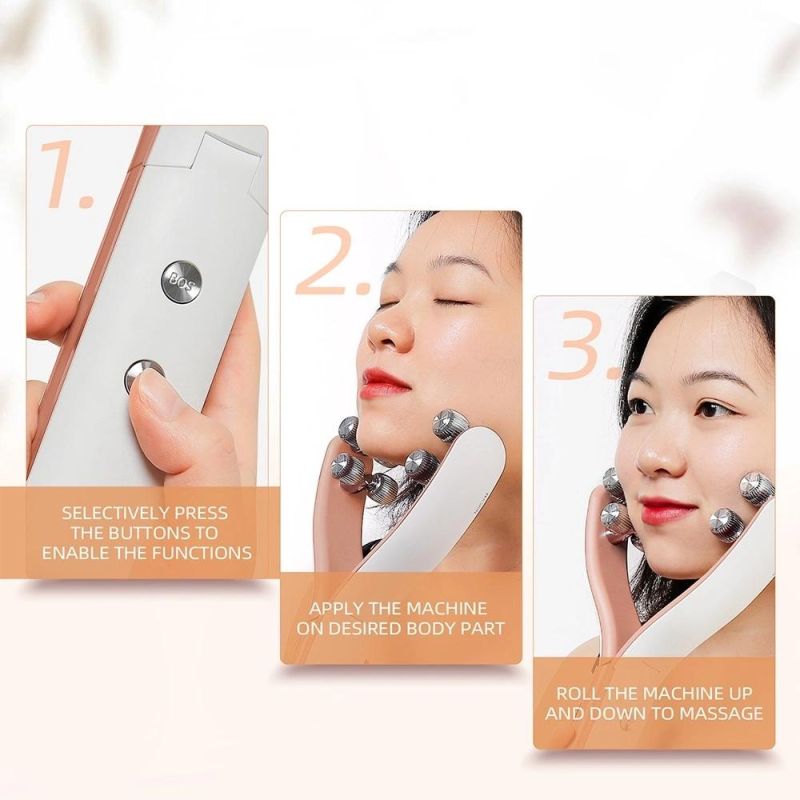 EMS Roller Massager Thin Face Arm Leg Roller Massage Double Chin Remover Fade Wrinkles Y Shape Full Body Skin Lifting Machine
