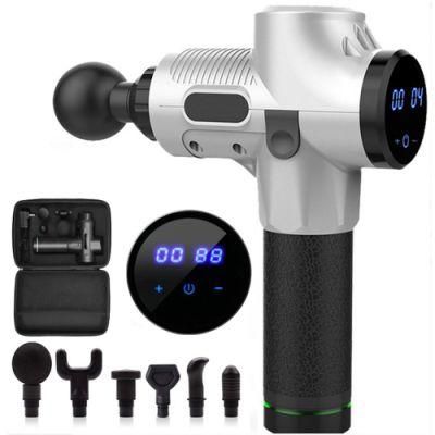 Custom 30 Speed Massage Gun Dropshipping with LCD LED Touch Screen Body Massager Vibration / Fascial Muscle Massage Gun