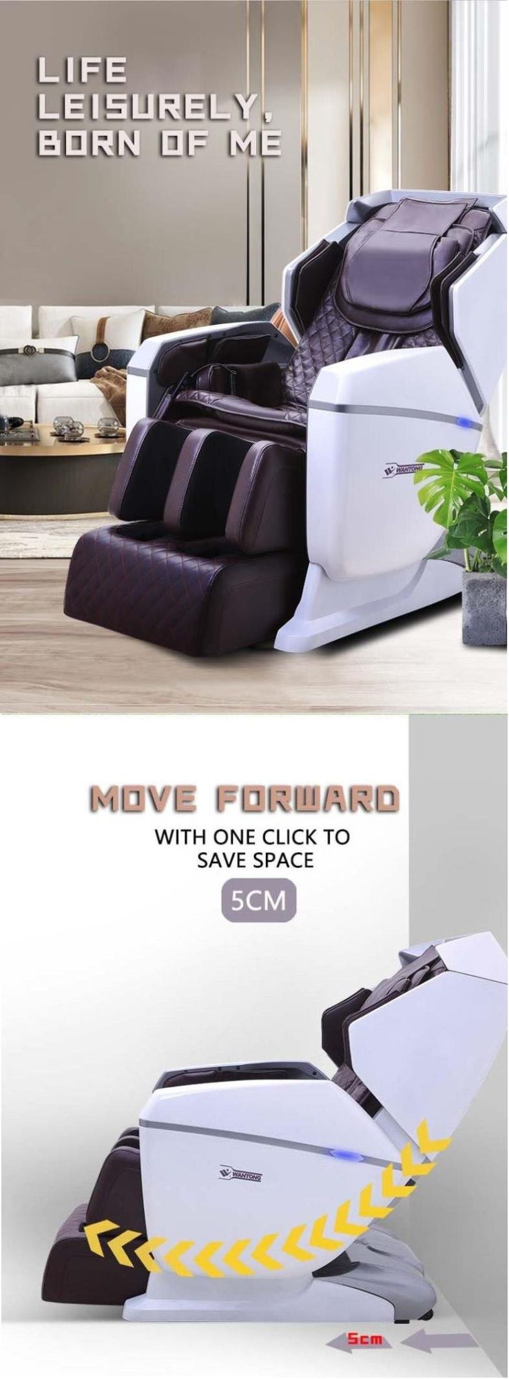 2021 Hot Sell Fashion Music 4D Zero Gravity Electric Lounge Full Body Massage Chair