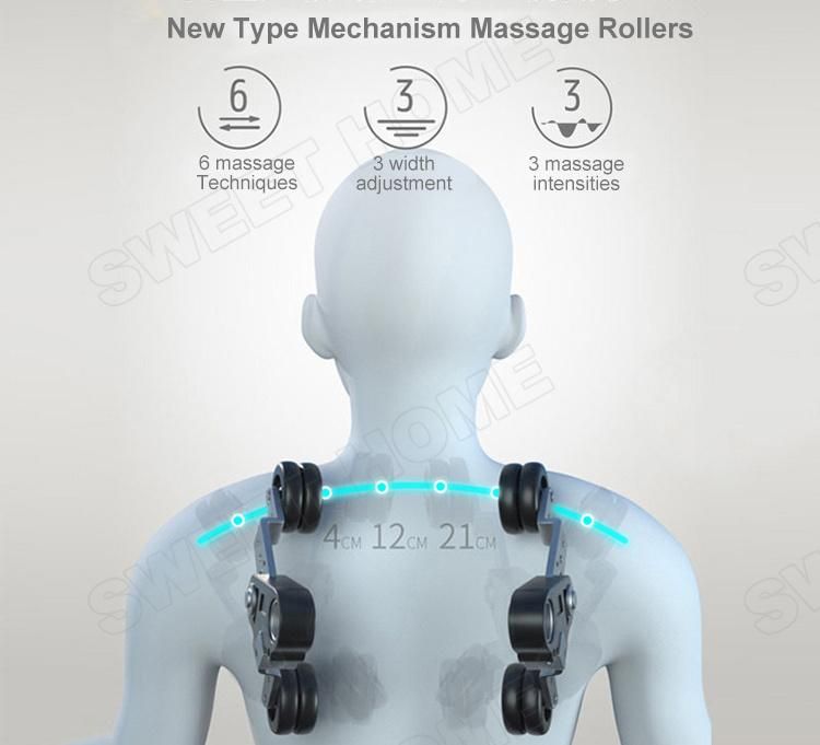 Electric Luxury 3D Zero Gravity Full Body Shiatsu Vibration Massage Chair with Airbag and Music
