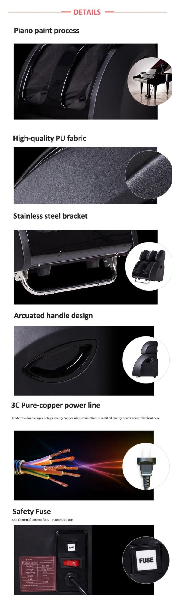 High Quality Infrared Electronic Relax Leg Foot Massager