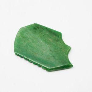 Natural Scraping Massage Tool Green Aventurine Jade Stone Guasha Board for Skin Caring