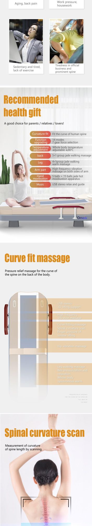 Wholesale Best Selling Low Price Luxury Full Body Tourmaline Jade Stone Heating Korea V3 Massage Bed