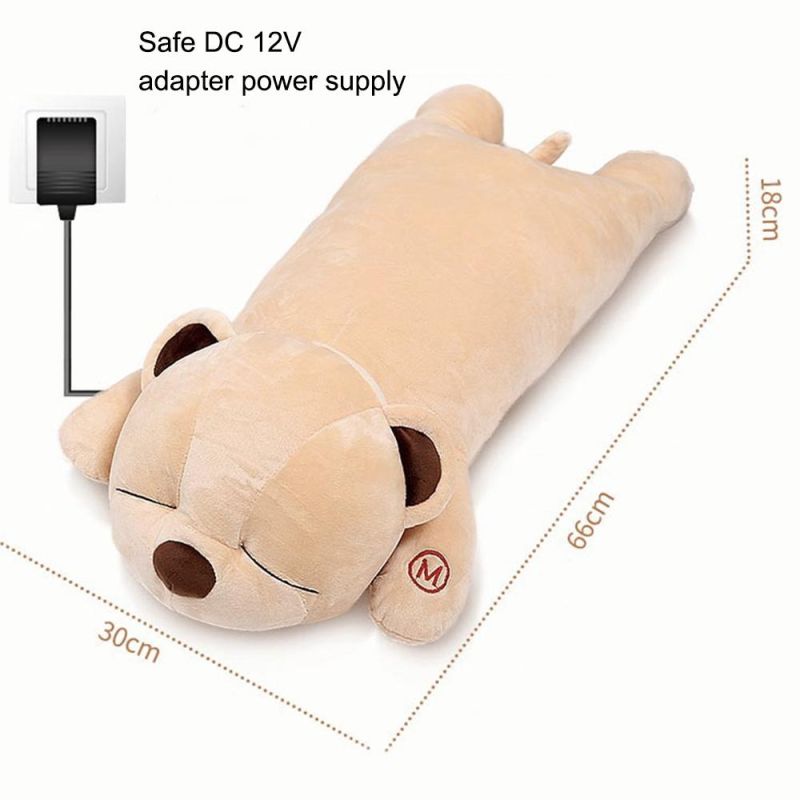 Electric Car and Home Cute Animal Bear Shiatsu Kneeding Back Neck Massage Pillow with Heat