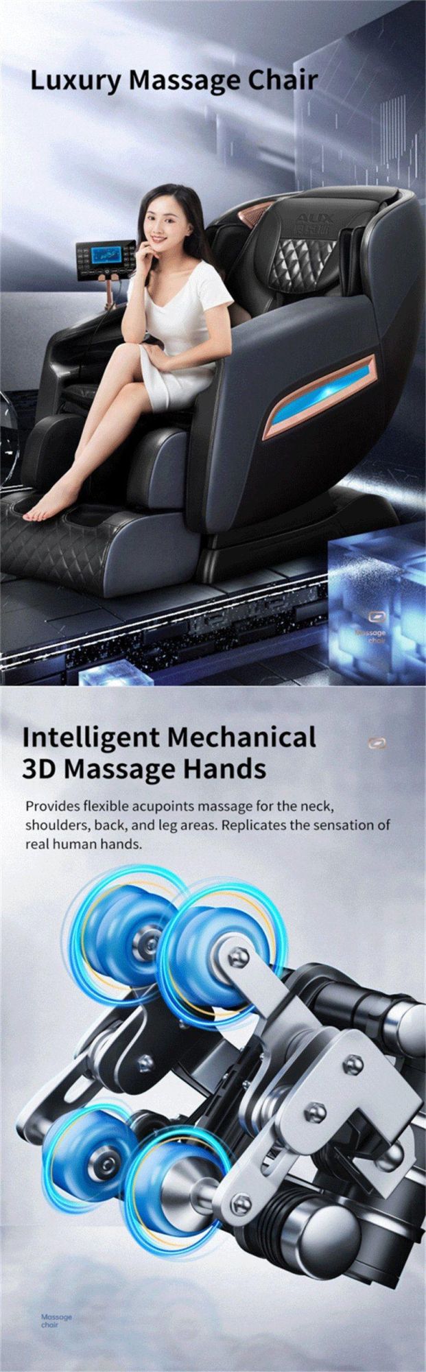 Full Body Airbag Relaxing Zero Gravity Shiatsu Electric Massage Chair