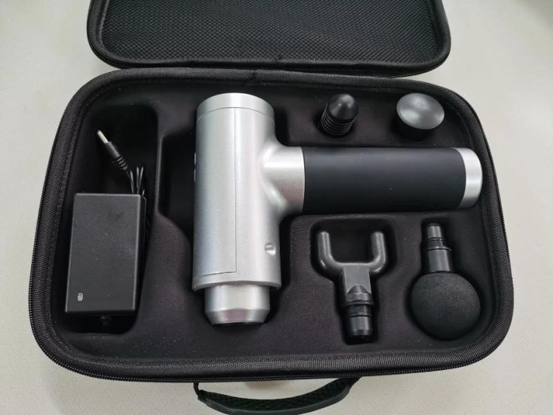 Powerful Handheld Tissue Massage Gun with 4 Professional Massage Heads