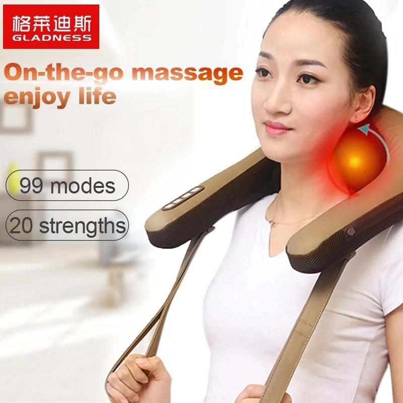 Musle Relaxation with Heat 3D Kneading Massage Shiatsu Neck and Back Massager