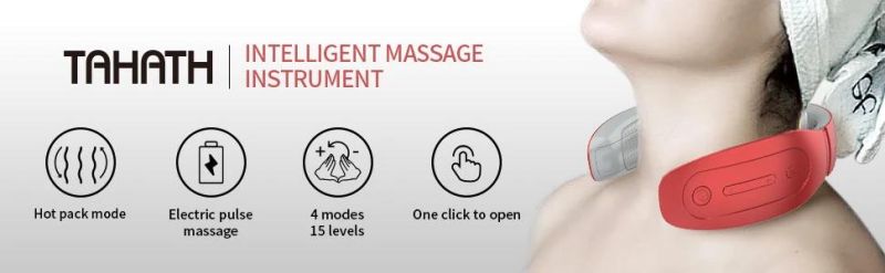 U Shape Mini Electric Wireless Portable Pulse Vibrating Smart Neck Massager 2020 for Hot Sale