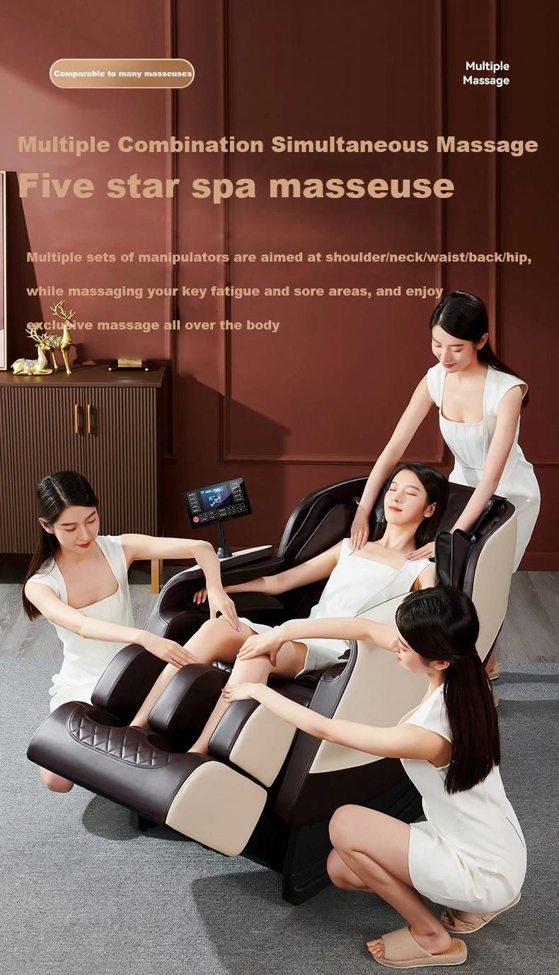 Janpanese 2022 Factory Price 4D Track Automatic Shiatsu Kneading Stretch Electric Recliner Zero Gravity Massage Chair